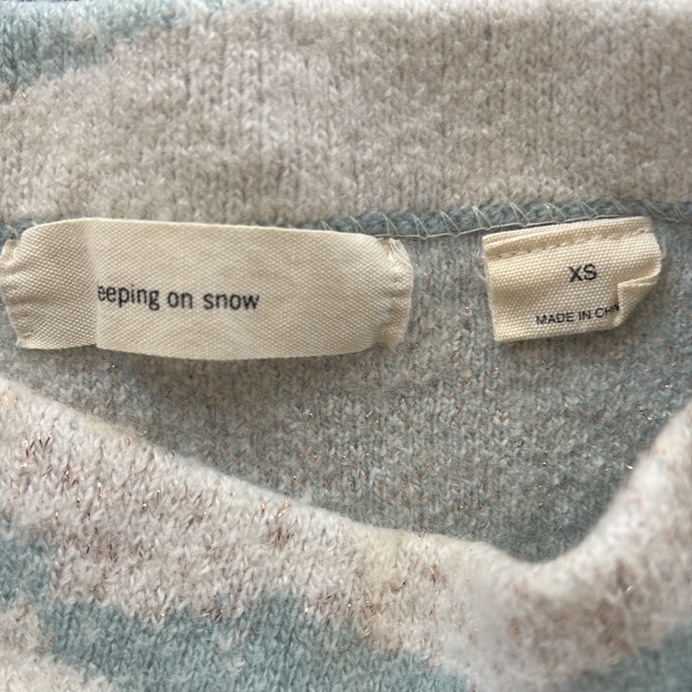 Anthropologie Sleeping On Snow Sky Blue Sweater - Picture 6 of 8